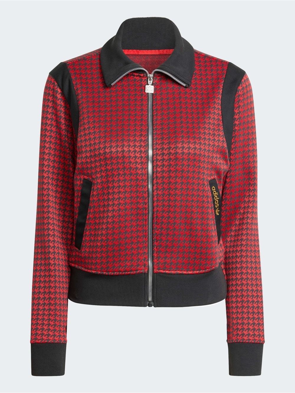 NWT : SLIM-FIT TRACK JACKET IN A CLASSIC HOUNDSTOOTH PRINT.